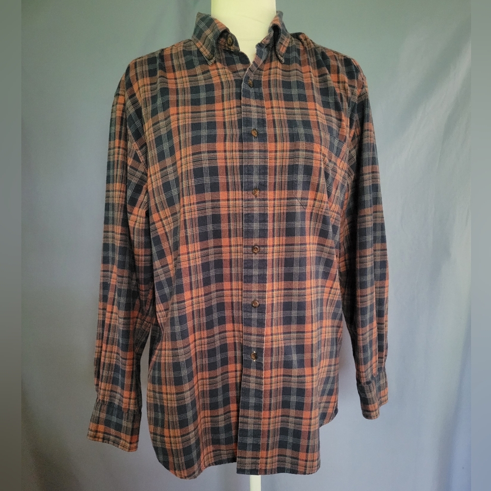 PENDLETON M Flannel Canterbury Cloth Shirt Fitted Button Down Tartan Plaid Wool